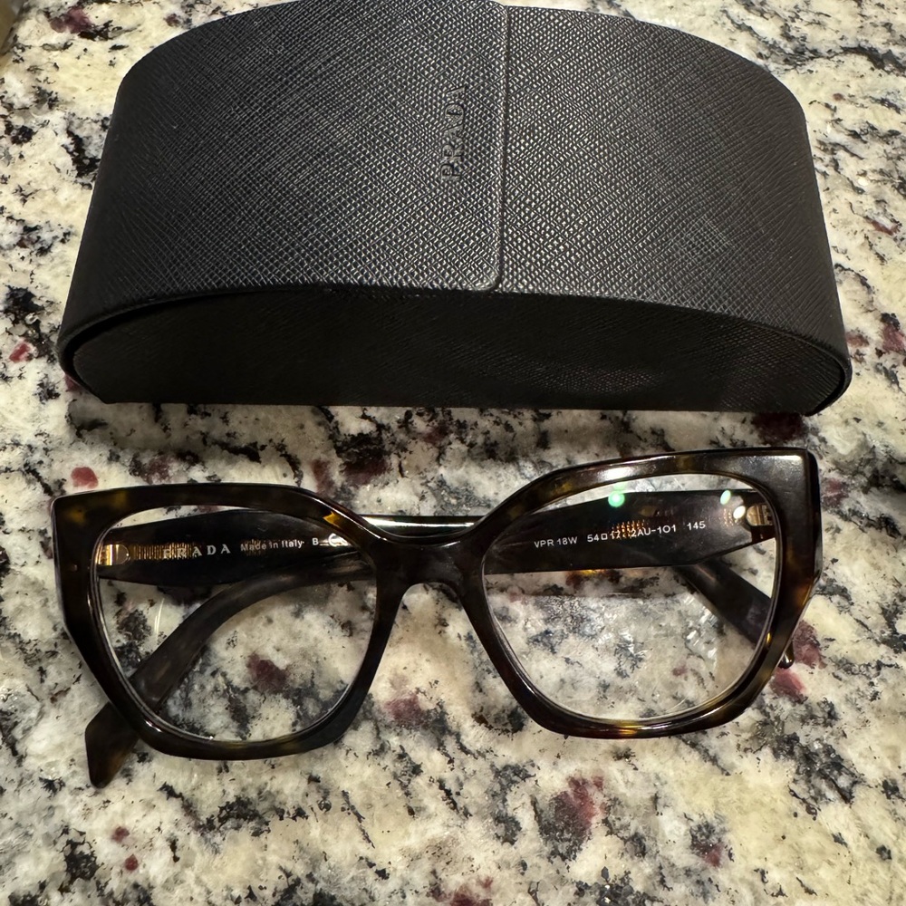 Prada Women's Brown Tortoise Glasses